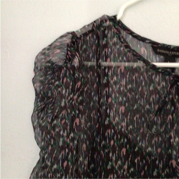Banana Republic Woman’s Tea Length Black/Multicolored Dress. Size Large. - Picture 7 of 7